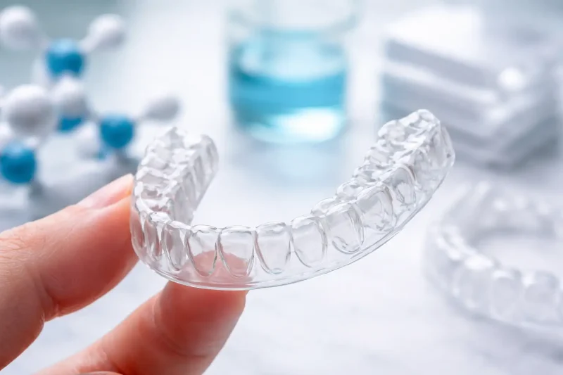 Invisalign aligner close-up detail