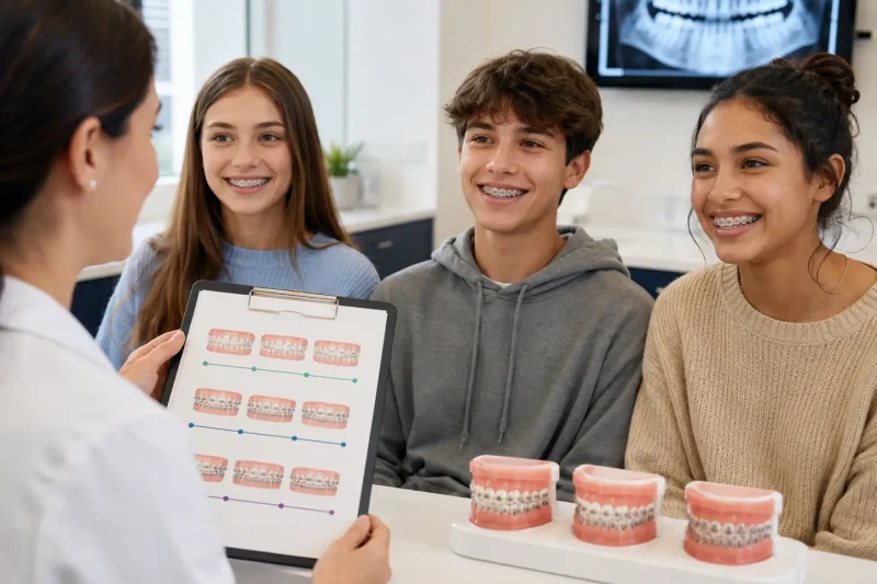 Bright smiles at the orthodontist's office