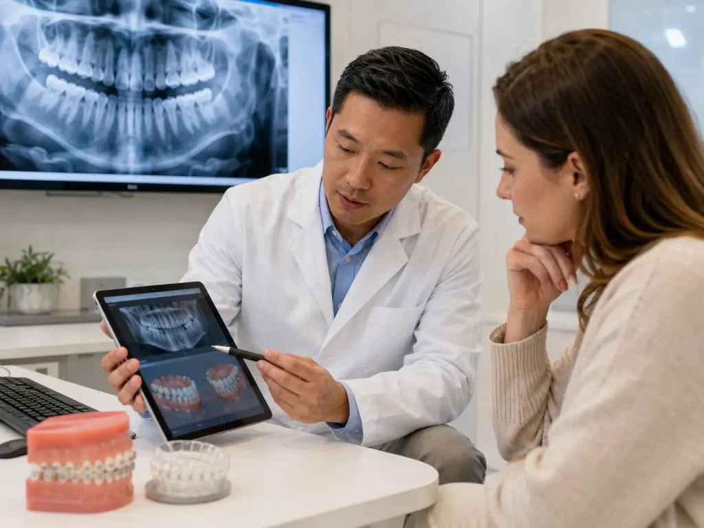 Dental consultation in a bright office