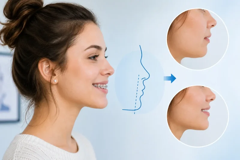 Orthodontic treatment before and after